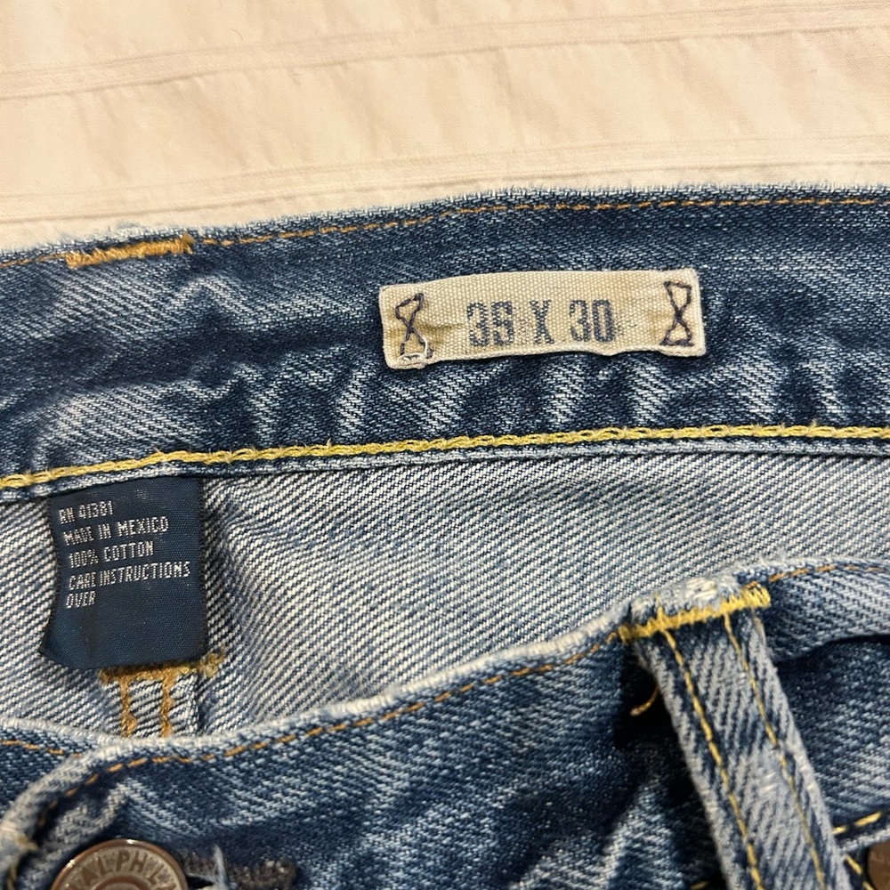 Polo by Ralph Lauren Men's Blue Straight Jeans 36 x 30 - Picture 3 of 6